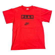 Load image into Gallery viewer, 90&#39;s Nike P.L.A.Y &quot;Will We Ever Learn&quot; T-shirt
