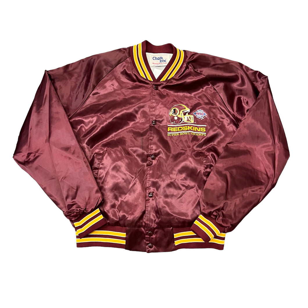 1987 Chalk Line Red Skins Super Bowl Satin Jacket