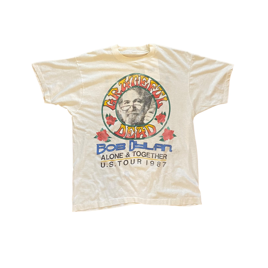 1987 Grateful Dead Bob Dylan Alone & Together U.S Tour T-shirt