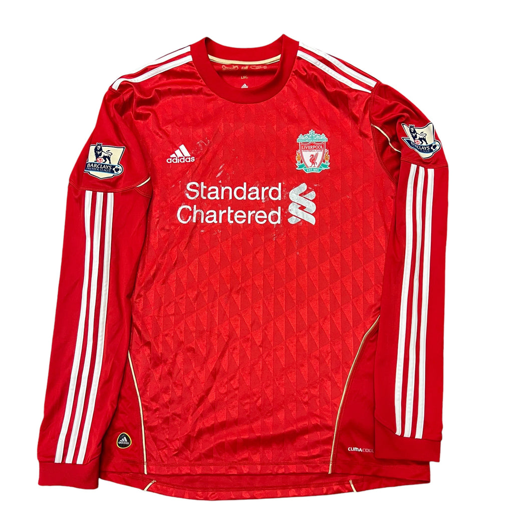 2010 Liverpool Gerrard Home Long Sleeve Adidas Jersey