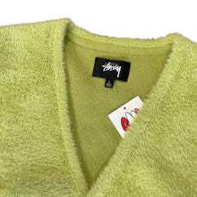 Load image into Gallery viewer, Stussy Shaggy Lime Green Cardigan
