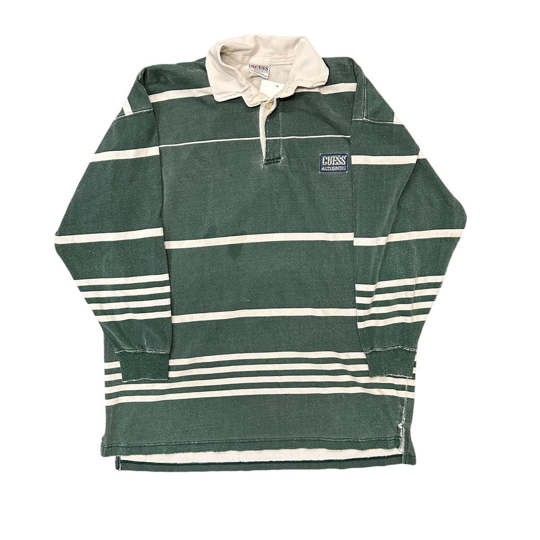 90's Guess Stripped Collared Long Sleeve