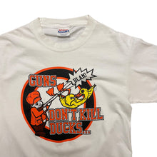 Load image into Gallery viewer, Y2K Beavers “Guns Don’t Kill Ducks” T-shirt
