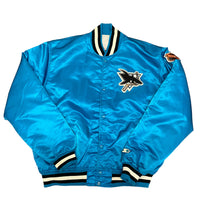 Load image into Gallery viewer, 90&#39;s Starter NHL San Jose Sharks Satin Jacket
