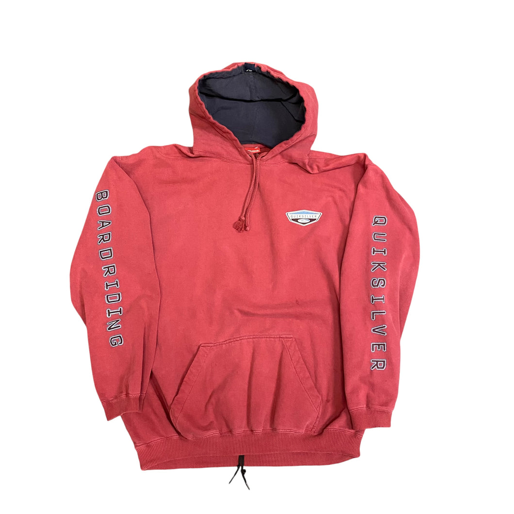 Vintage Quiksilver Boarding Red Pullover Hoodie