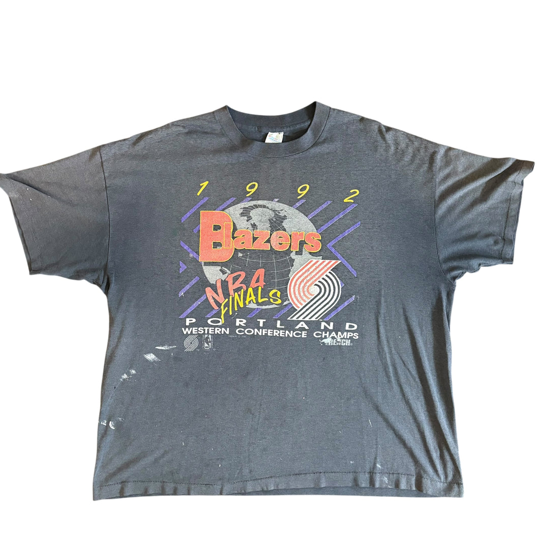 1992 Trench NBA Trailblazers Finals T-shirt