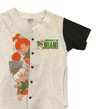 Load image into Gallery viewer, 90&#39;s University of Miami Flintstones Baseball Shirt
