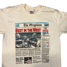 Load image into Gallery viewer, 1992 Blazers Best in The West Newspaper T-shirt
