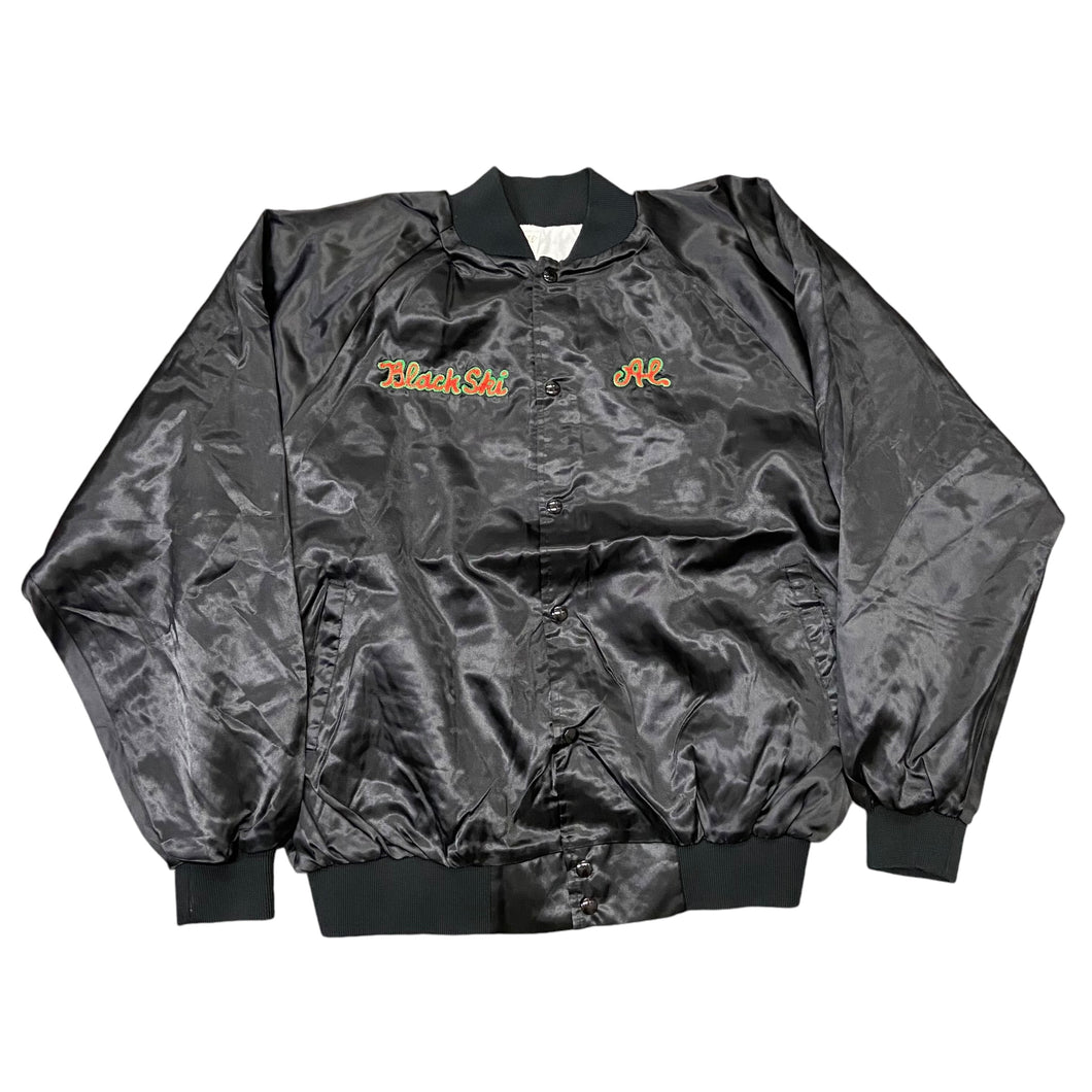 80’s Black Ski Washington DC Satin Bomber