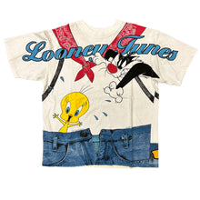 Load image into Gallery viewer, 1996 Looney Tunes Jeans &amp; Backpack AOP T-shirt
