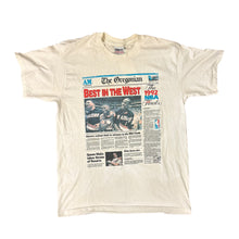 Load image into Gallery viewer, 1992 Blazers Best in The West Newspaper T-shirt
