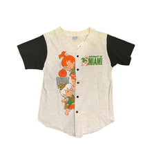 Load image into Gallery viewer, 90&#39;s University of Miami Flintstones Baseball Shirt
