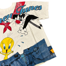 Load image into Gallery viewer, 1996 Looney Tunes Jeans &amp; Backpack AOP T-shirt
