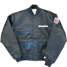 Load image into Gallery viewer, Vintage Oakland Raiders Satin Bomber Jacket
