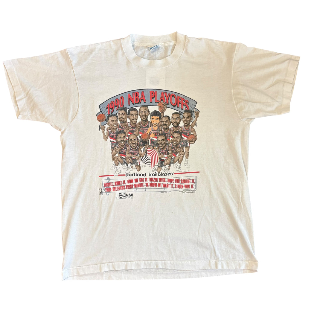 1990 Salem Sportswear NBA Playoffs Trail Blazers T-shirt