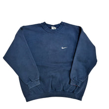 Load image into Gallery viewer, 90’s Nike Navy Swoosh Crewneck
