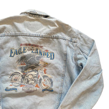 Load image into Gallery viewer, 90’s Harley Davidson “The Eagle Has Landed” Denim Jacket
