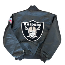 Load image into Gallery viewer, Vintage Oakland Raiders Satin Bomber Jacket
