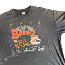 Load image into Gallery viewer, 1992 Trench NBA Trailblazers Finals T-shirt
