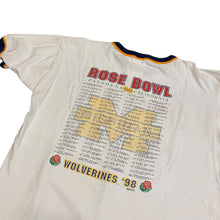 Load image into Gallery viewer, 1998 Rose Bowl Big 10 Champions Michigan Ringer T-shirt
