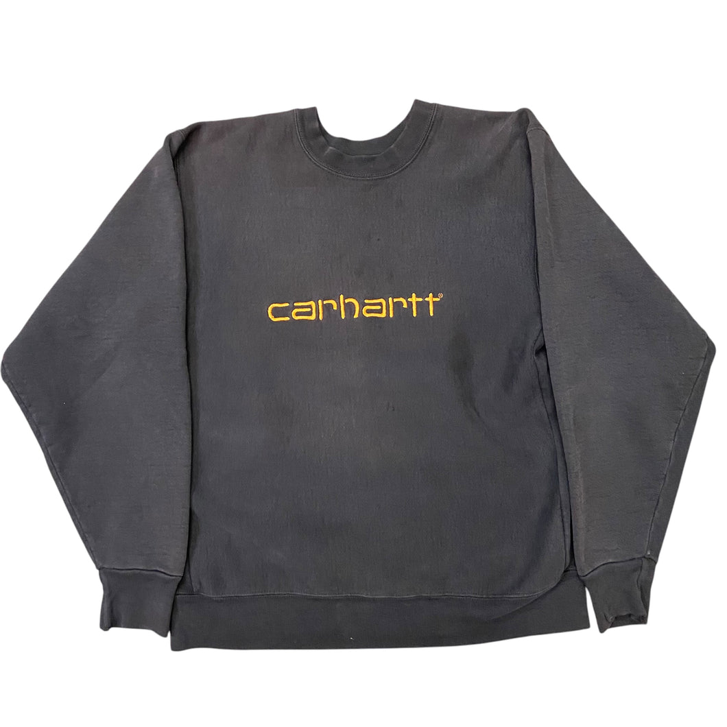 90's Carhartt Spell Out Crewneck