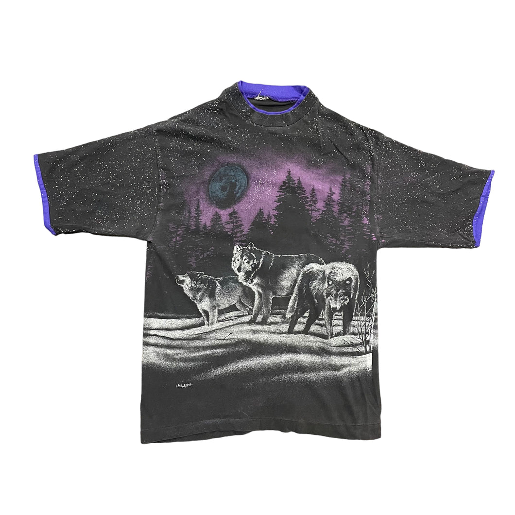 90s Nature Wolf AOP T-shirt