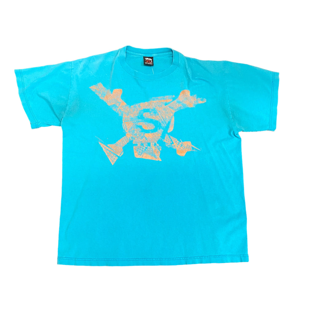 Y2K Stussy Skull T-shirt