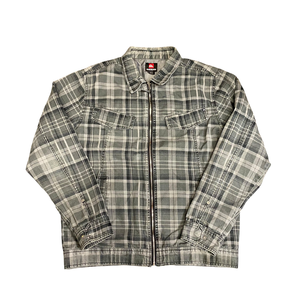 Y2K Quiksilver Plaid Zip Up Jacket