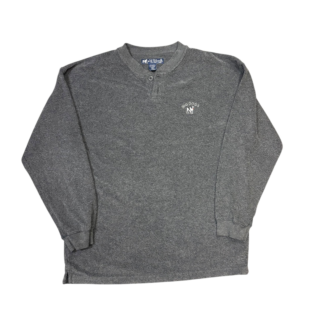 90’s Big Dogs Qtr Button Crewneck