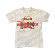 Load image into Gallery viewer, 1992 Blazers Striped WCF Champs T-Shirt
