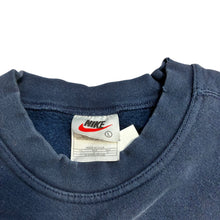 Load image into Gallery viewer, 90’s Nike Navy Swoosh Crewneck
