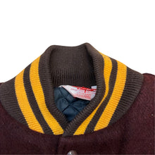 Load image into Gallery viewer, Vintage Varsity Wool &amp; Leather Maroon Jacket
