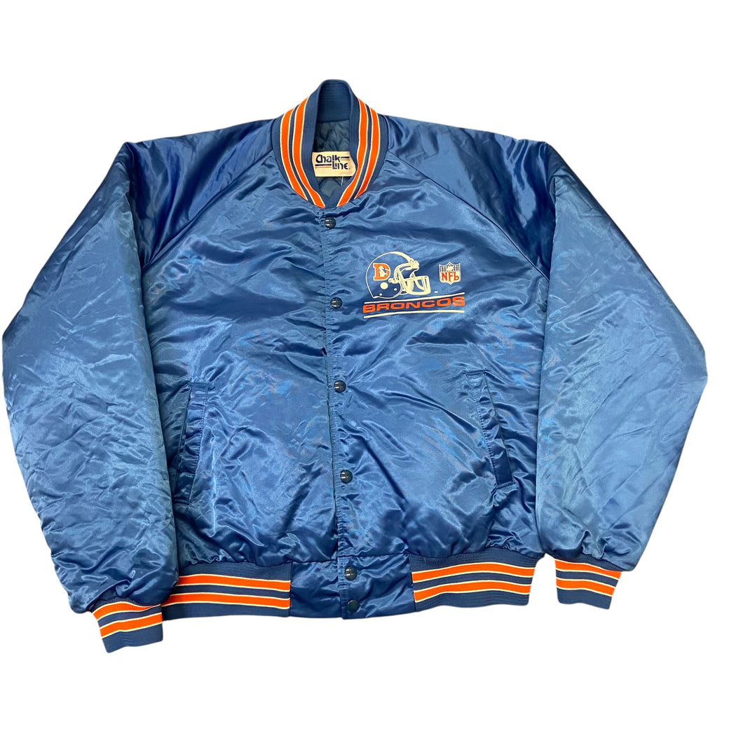 90's Denver Broncos Chalkline Satin Jacket