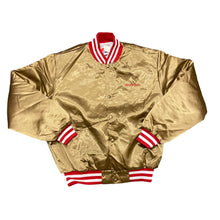 Load image into Gallery viewer, 80’s Snap-On Satin Gold Jacket
