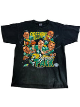 Load image into Gallery viewer, 90’s GB Packers Wolf Pack Caricature T-shirt
