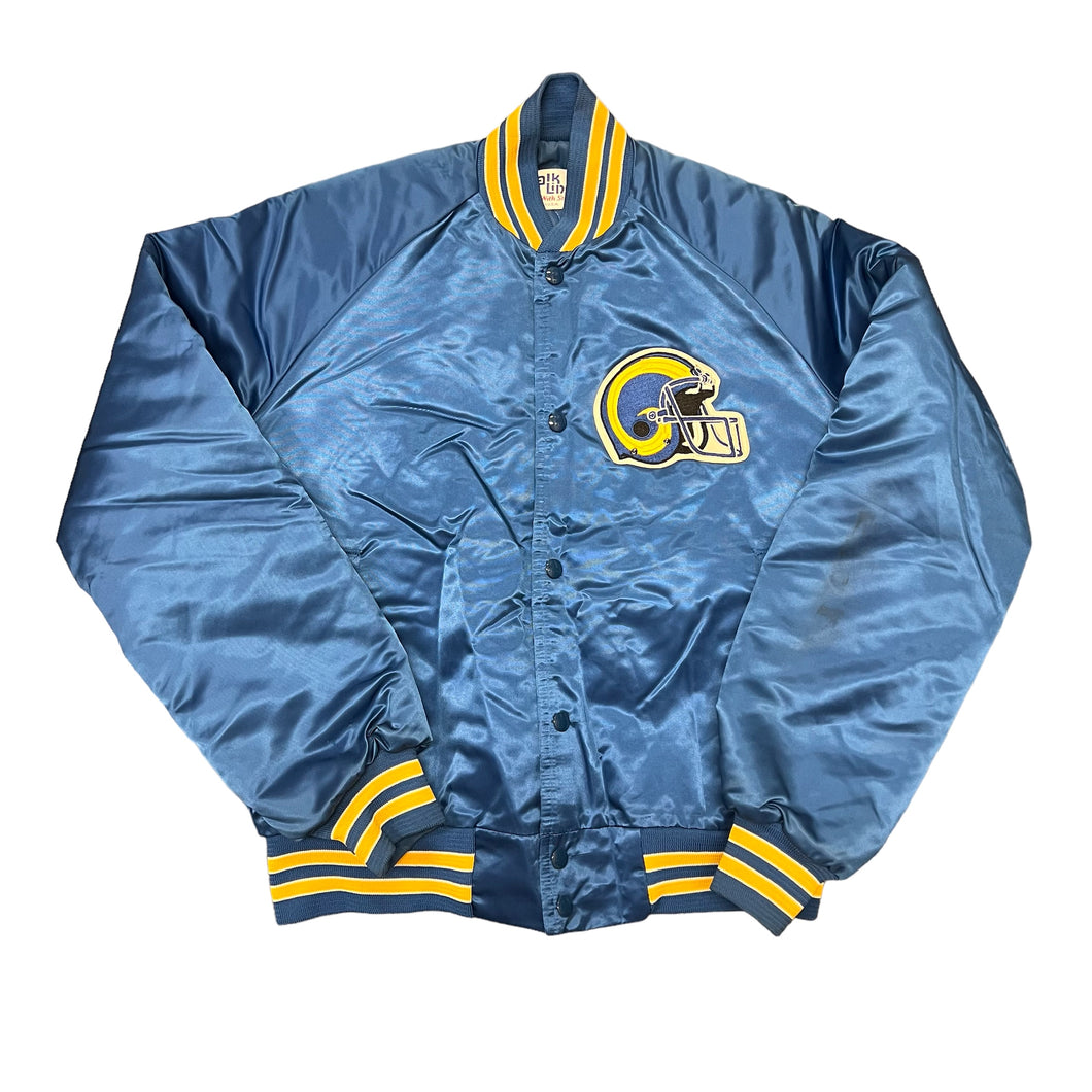 90’s LA Rams Chalkline Satin Jacket