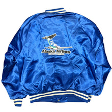 Load image into Gallery viewer, 80-90&#39;s Alaska Airline Crew Satin Jacket
