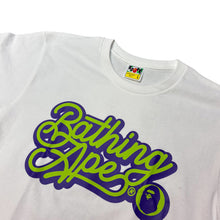 Load image into Gallery viewer, BAPE Bathing Ape Script Logo Tee (White)
